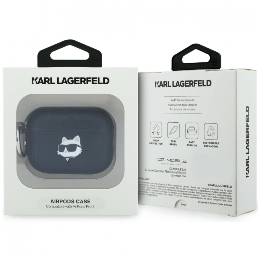 Case Karl Lagerfeld Monogram Choupette Head for AirPods Pro 3 – 4