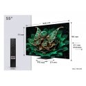 TCL 55C7K televizorius 139,7 cm (55") 4K Ultra HD Smart TV „Wi-Fi“ Metalinis 2600 cd/m²
