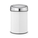 Brabantia 364488 atkritumu tvertne 3 L Apaļš Plastmasa, Nerūsējošs tērauds Metālisks, Balts Brabantia 364488 atkritumu tvertne 3 L Apaļš Plastmasa, Nerūsējošs tērauds Metālisks, Balts