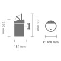 Brabantia 364488 trash can 3 L Round Plastic, Stainless steel Metallic, White