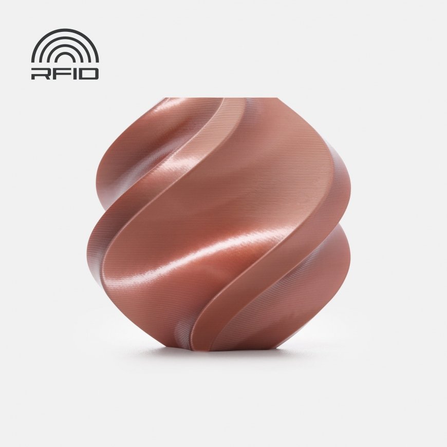 Bambu Lab PLA Silk+ -filamentti 1.75 mm, 1 kg - sisältää uudelleenkäytettävän kelan - titaaniharmaa
