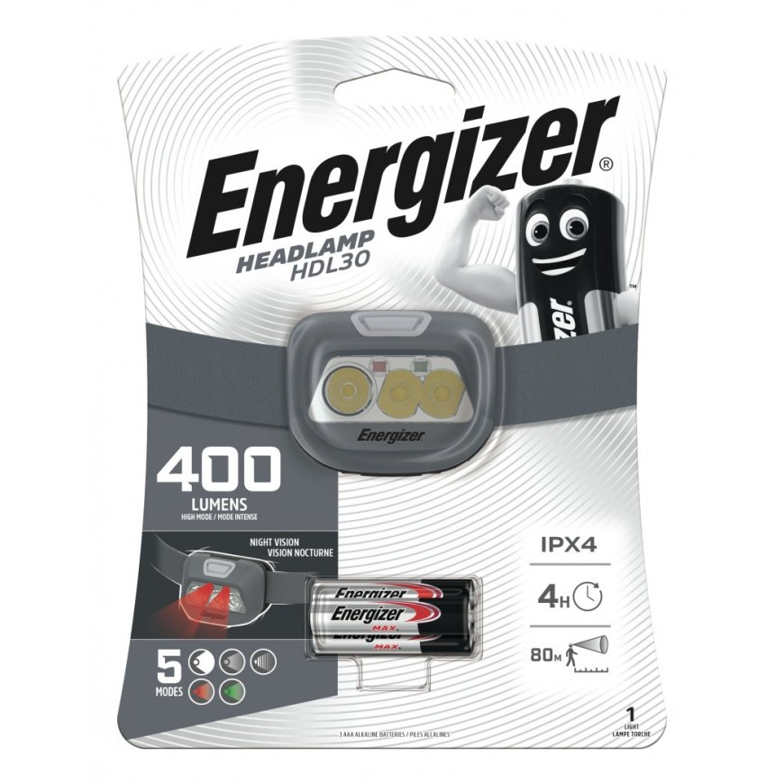 Energizer HDL30 Melns Pieres lukturis LED