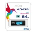 ADATA UV220 USB zibatmiņa 64 GB USB Type-A 2.0 Melns, Zils