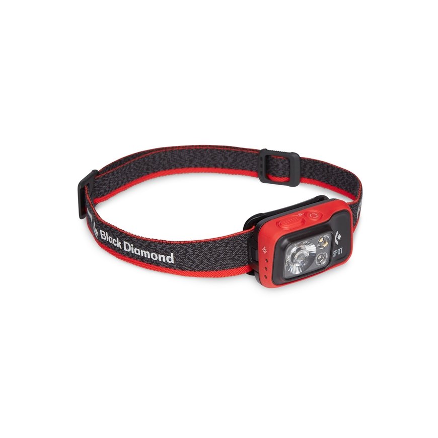 Black Diamond Spot 400 Melns, Sarkans Pieres lukturis LED