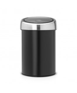 Brabantia Touch Bin 3 l Ümmargune Must, Hõbe