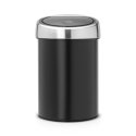 Brabantia Touch Bin 3 L Pyöreä musta, Hopea Brabantia Touch Bin 3 L Pyöreä musta, Hopea