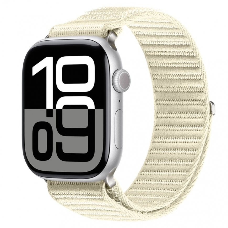 Apple Watch 42/44/45/46/49MM YE nailonist punutud rihm Starlight
