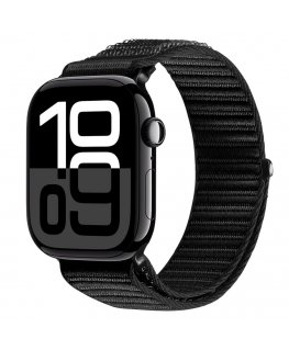 Apple Watch 42/44/45/46/49MM YE Nylon Braided Loop Rihm Musta