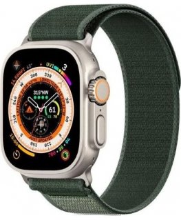 Sportinis Velcro dirželis Apple Watch 42/44/45/46/49MM žalios spalvos