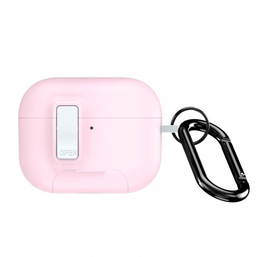 Apple AirPods Pro 3 PECQ Series PC+TPU Cover with Hook White Pink