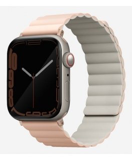 Uniq Revix Strap Beige, Pink Silicone, Stainless steel