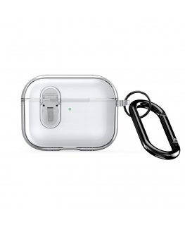 Apple AirPods Pro 3 PECL seeria PC+TPU kate konksuga selge