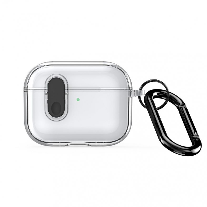 Apple AirPods Pro 3 PECL Series PC+TPU Kuori Ripustuskoukulla Musta Kirkas