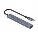 Deltaco USBC-HUB206 interfeisa centrmezgls USB Veids-C 5000 Mbit/s Pelēks Deltaco USBC-HUB206 interfeisa centrmezgls USB Veids-C 5000 Mbit/s Pelēks