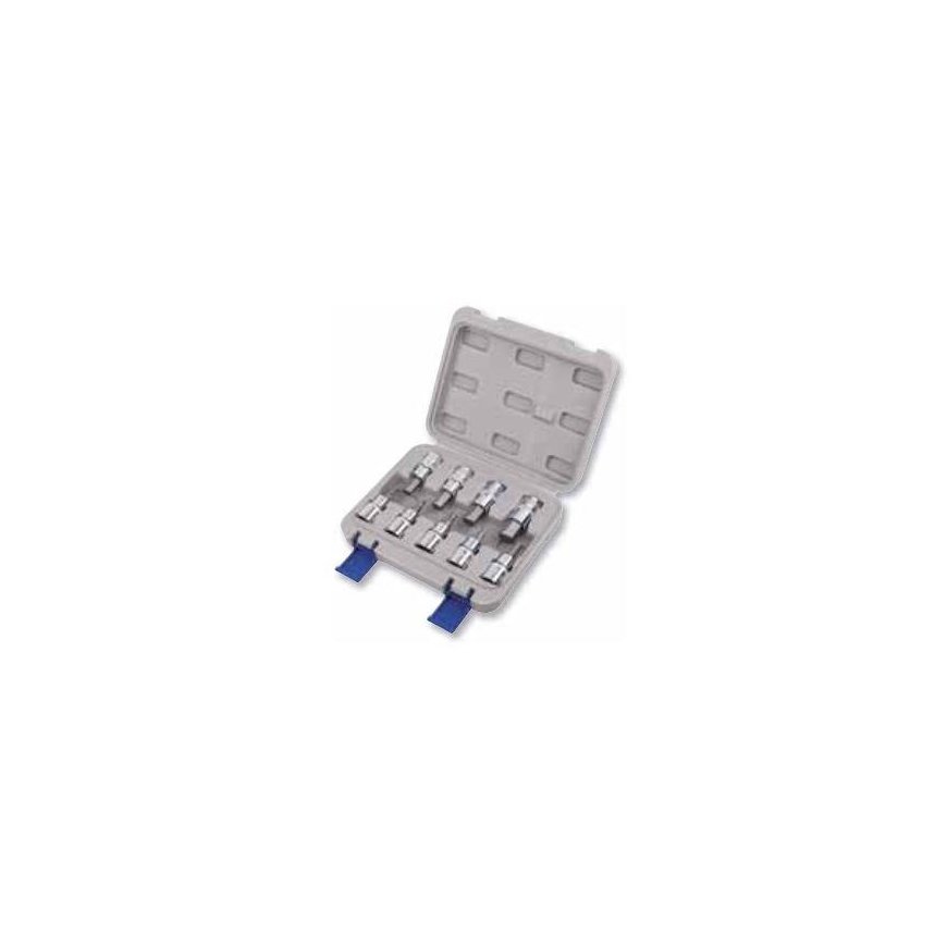 Hex-päiden lisäosien sarja 9 kpl 1/2" 4-17mm Irimo
