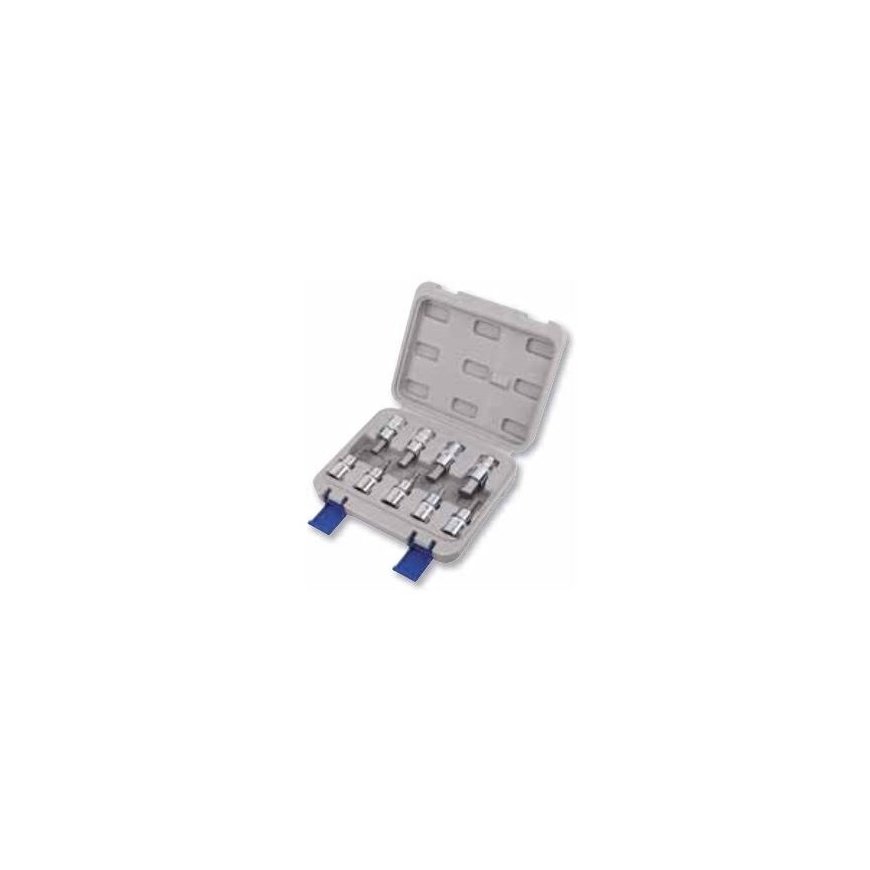 Set of 9 Hex Bit Sockets 1/2" 4-17mm Irimo – 2