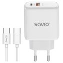 Savio LA-13 mobiliojo įrenginio kroviklis Universalus Balta AC Spartusis įkrovimas Vidaus