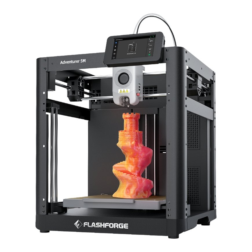 Flashforge Adventurer 5M Kausētu pavedienu ražošanas