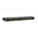 Equip 16-Port Cat.6 Shielded Patch Panel, Black Equip 16-Port Cat.6 Shielded Patch Panel, Black
