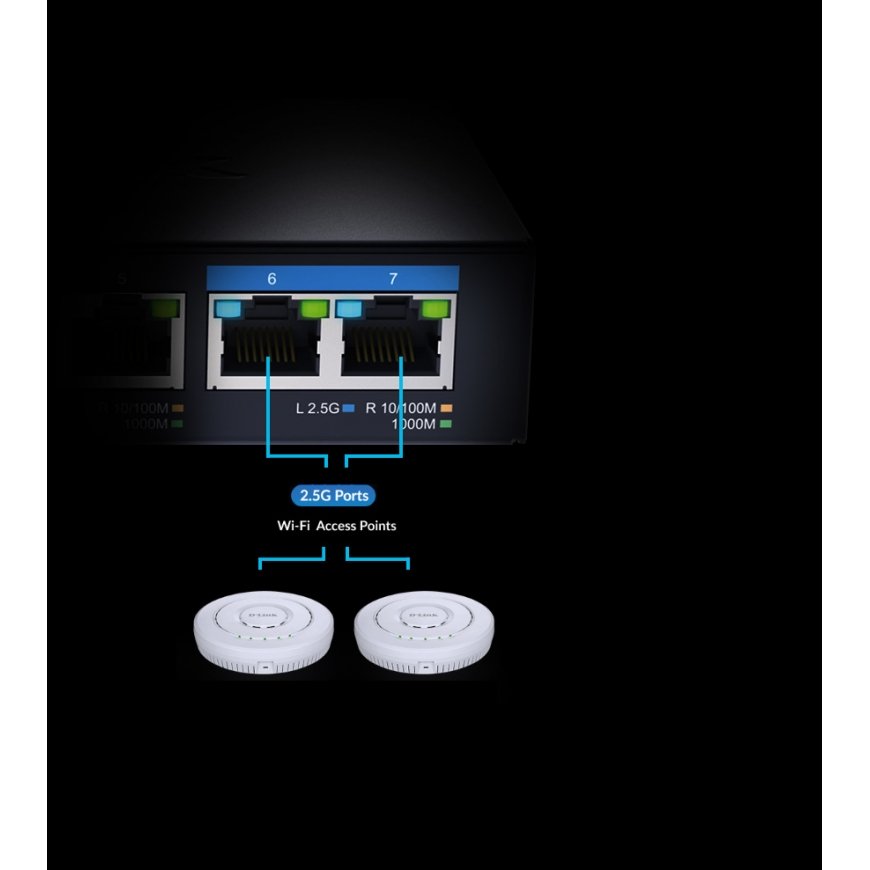 D-Link DMS-107/E verkkokytkin Hallitsematon Gigabit Ethernet (10/100/1000) musta – 4