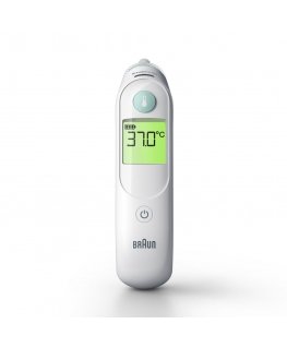 Braun ThermoScan 6 Kontaktinis termometras Balta Ausis Mygtukai