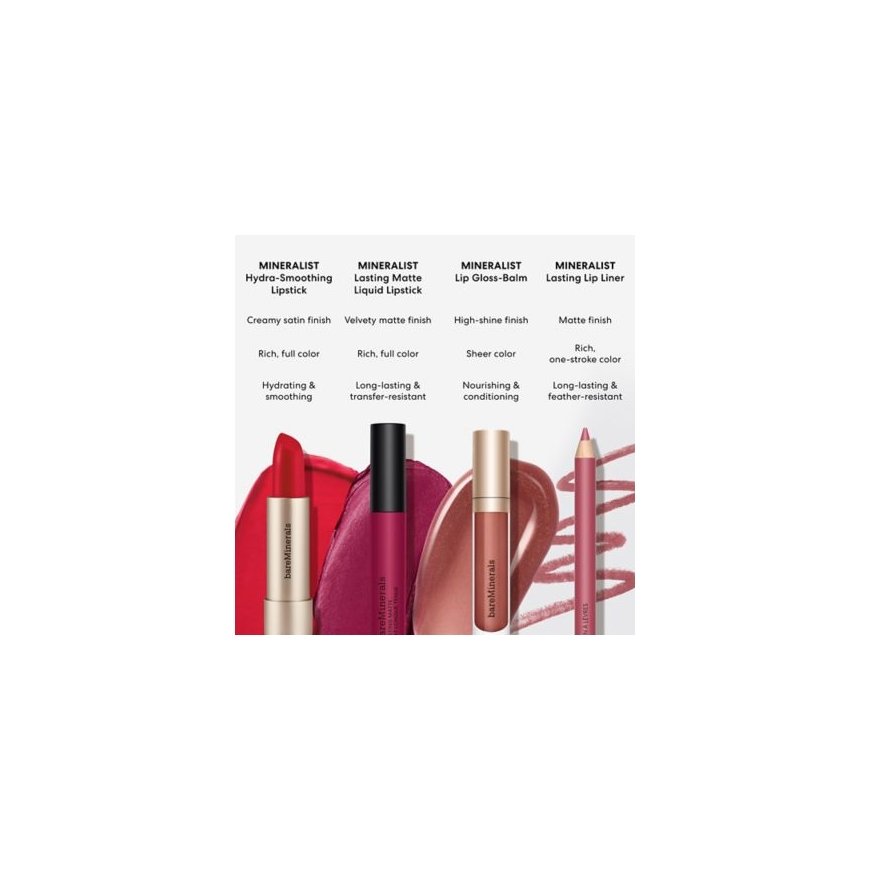 BareMinerals, Energy, Hydra-Smoothing, Cream Lipstick, fiery red