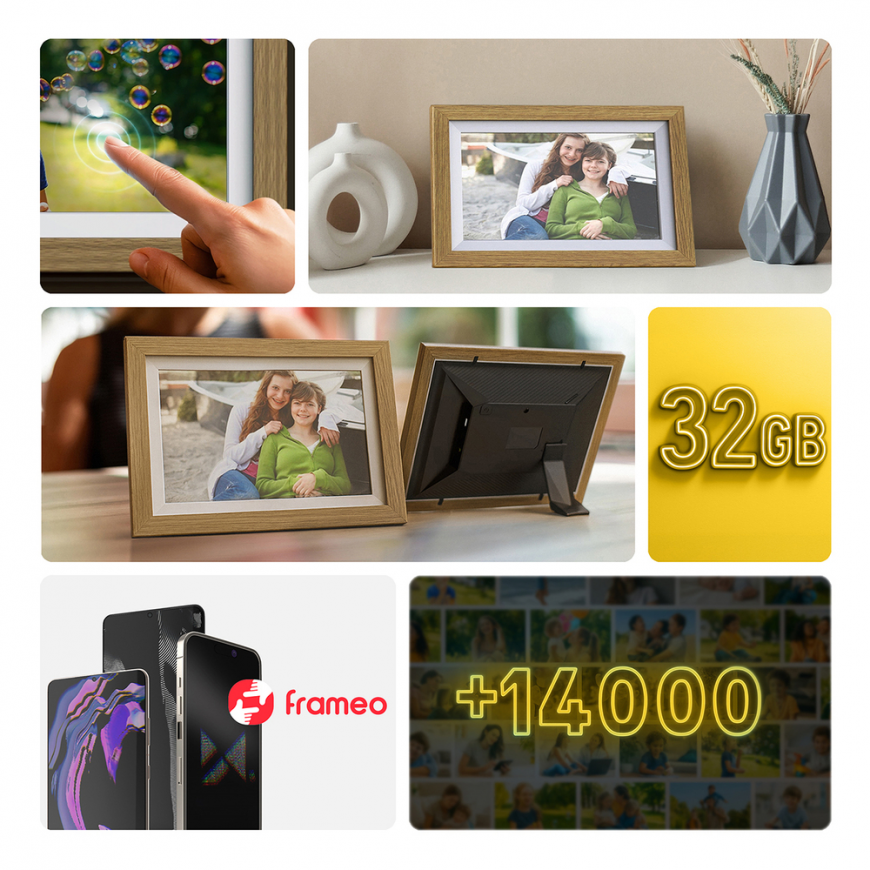 Wozinsky WRC-32 10.1" Digital Photo Frame with Frameo 32GB App - – 3