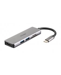 D-Link DUB-M530 kannettavien tietokoneiden telakka ja porttitoistin Langallinen USB 3.2 Gen 1 (3.1 Gen 1) Type-C Alumiini