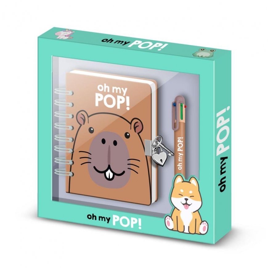Karactermania Oh My Pop! Capibara-päiväkirja + kynä