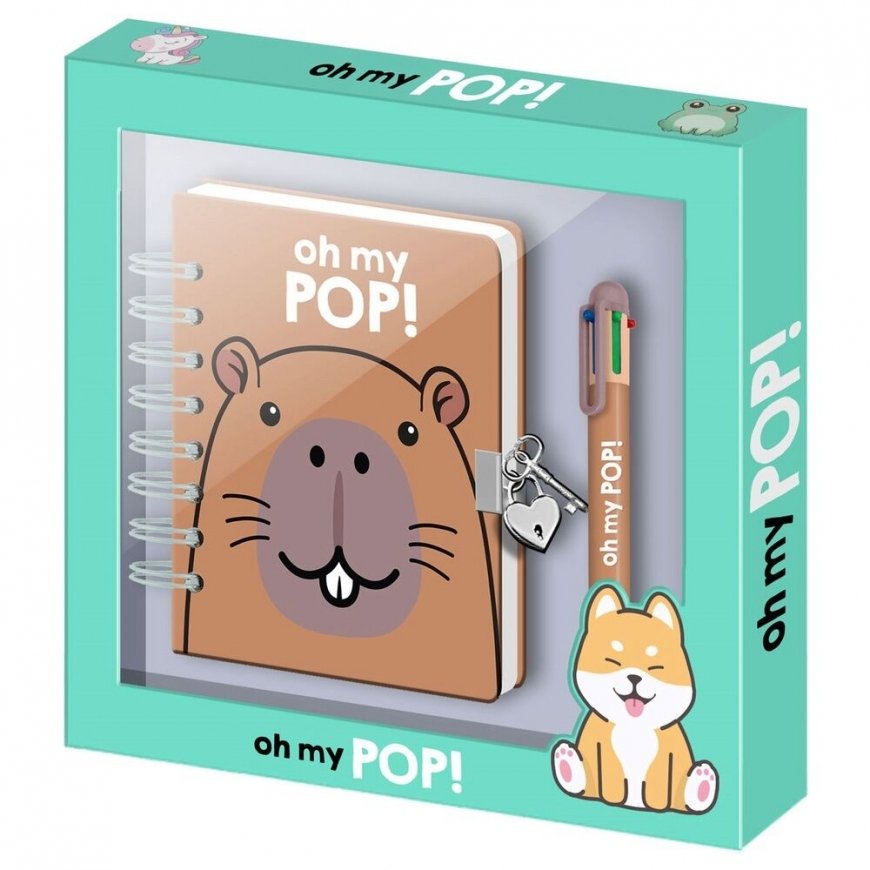 Karactermania Oh My Pop! Capibara-päiväkirja + kynä – 2