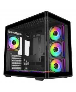 Cooler Master Elite 600 „Midi Tower“ Juoda, Permatomas