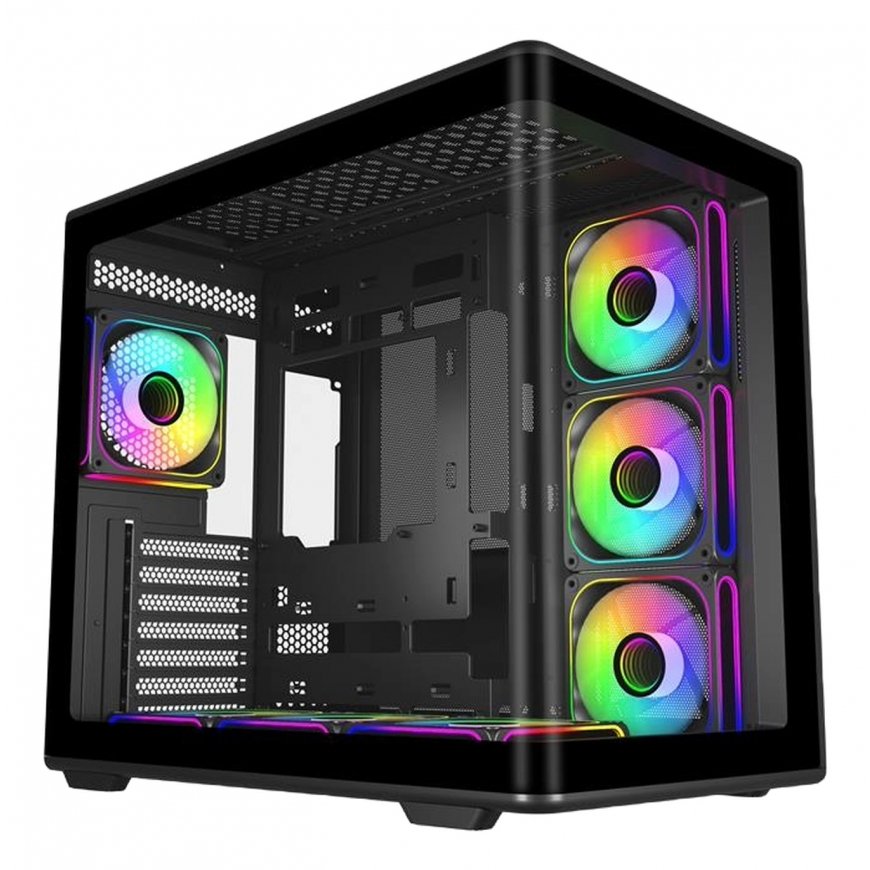 Cooler Master Elite 600 Midi Tower Melns, Caurspīdīgs