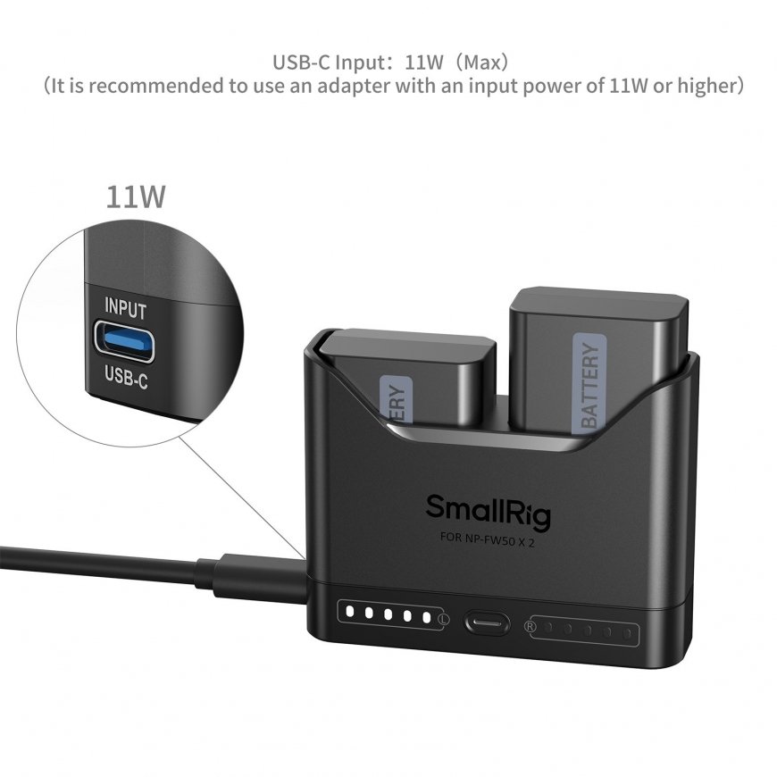 SmallRig 5488 akulaadija Digikaamera aku USB – 3
