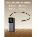 UGREEN 165W Power Bank, jossa on taitettava kahva UGREEN 165W Power Bank, jossa on taitettava kahva