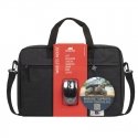 Rivacase 8038 + WIRELESS MOUSE 39.6 cm (15.6") Briefcase Black