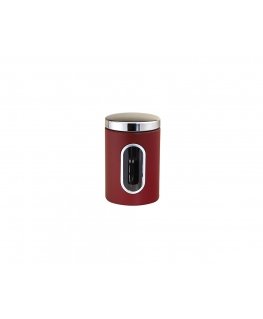 Stainless steel storage container, red, 1.0 L, Ø 9.5 × 15.4 cm,