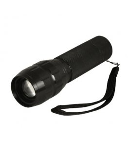 LED-alumiiniumist taskulamp, 3 vatti, must, 3 valgusrežiimi, 400