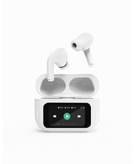 Gembird GMB Audio TWS-LCD-ANC-01-W austiņas un brīvroku komplekts Bezvadu Ausīs Zvani / mūzika USB Veids-C Bluetooth Balts