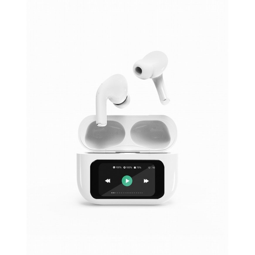Gembird GMB Audio TWS-LCD-ANC-01-W headphones/headset Wireless In-ear Calls/Music USB Type-C Bluetoo