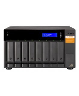 QNAP TL-D800S cieto disku uzglabāšanas sistēma HDD/SSD korpuss Melns, Pelēks 2.5/3.5"