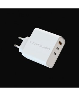 LC-Power LC-GAN-65 mobile device charger Universal White AC Fast charging Indoor