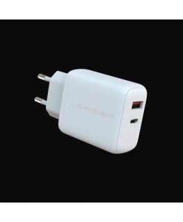 LC-Power LC-GAN-45 PDA/mobīlo telefonu lādētājs Universāls Balts AC Ātrā uzlāde Iekštelpas