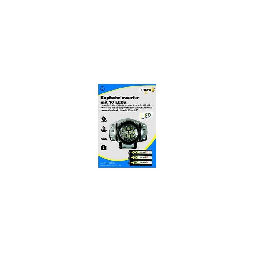 Heitech 10 LEDs Melns, Sudrabs Pieres