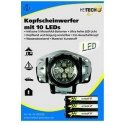 Heitech 10 LEDs Must, Hõbe Peapaelaga taskulamp LED Heitech 10 LEDs Must, Hõbe Peapaelaga taskulamp LED