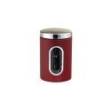 Stainless steel storage container, red, 2.0 L, Ø 12.1 × 19.6 cm, Stainless steel storage container, red, 2.0 L, Ø 12.1 × 19.6 cm,