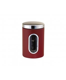 Stainless steel storage container, red, 2.5 L, Ø 13 × 21 cm, 463