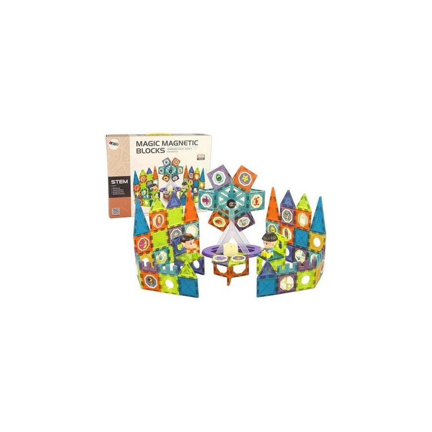 3D magnetinis konstruktorius Lean Toys Ferris Wheel, 155 d. – 2