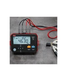 Aukšto tikslumo skaitmeninis mikroommetras, 0.001mΩ~300.0kΩ 1mΩ, Type C, IP54, DC 3.7V 3200mAh Li, 500 matavimų atmintis, UNI-T