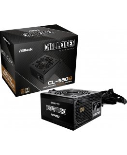 Asrock CL-550B Challenger barošanas avotu vienība 550 W 20+4 pin ATX ATX Melns