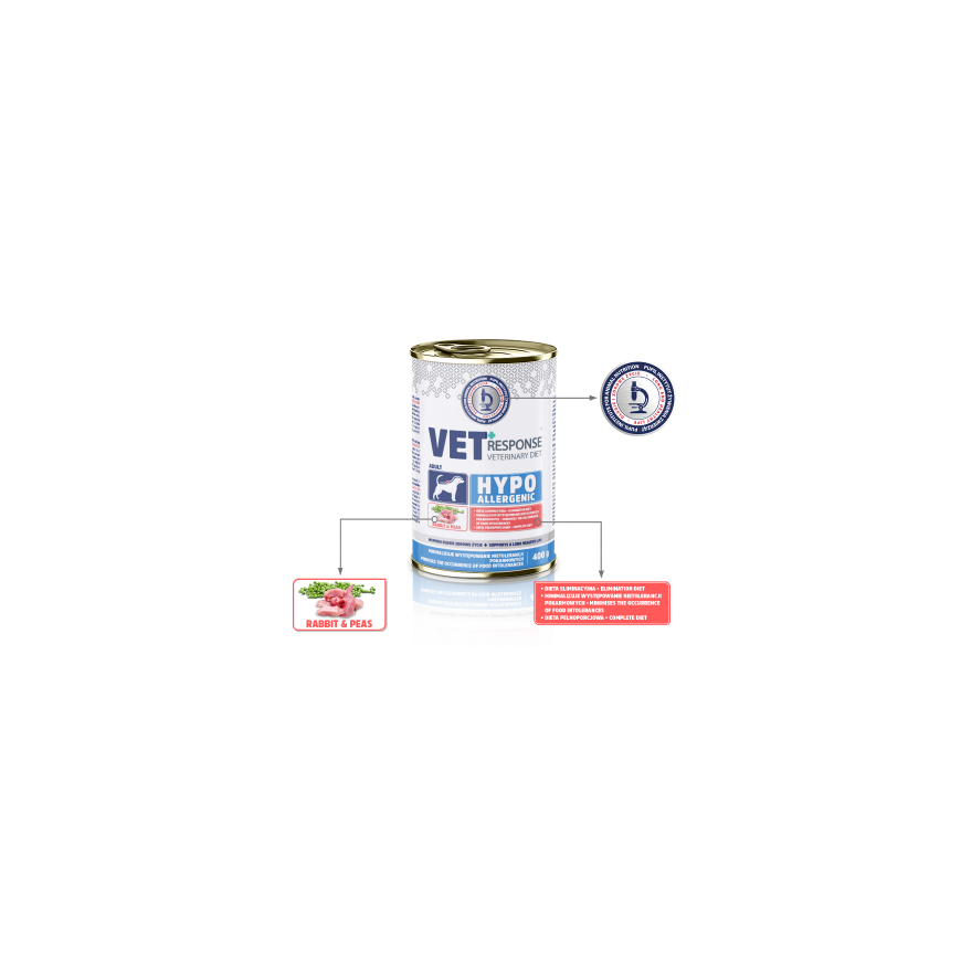 VET RESPONSE Hypoallergenic królikkarma dla psa400g